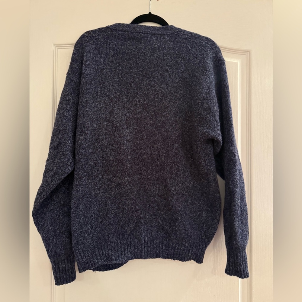 PENDLETON 100% Shetland Wool Oversized Cardigan • Blue • Size M • Excellent Cond - Picture 2 of 4
